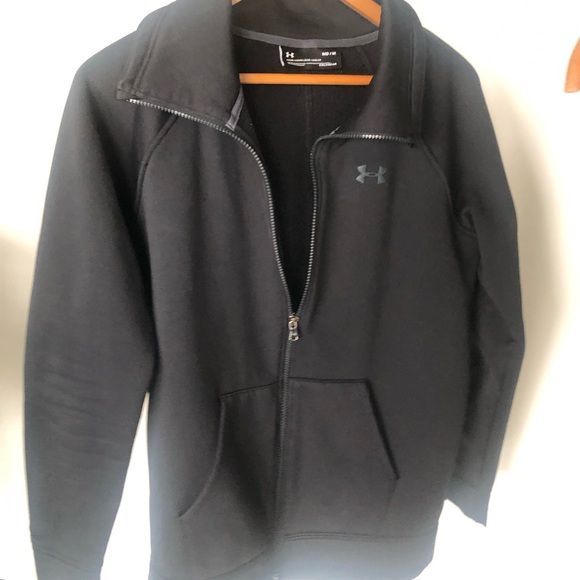 Under Armour Cold Gear “Storm” Black  Full-Zip Fleece Lined Fitted Jacket Medium - Picture 7 of 14
